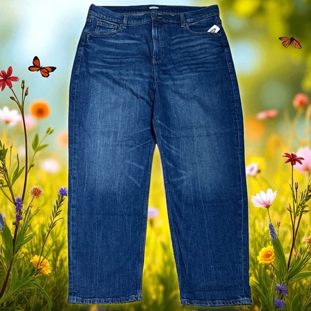 NEW Old Navy Straightleg Medium Wash Jeans Comfort Ranch Rodeo Outdoors 18